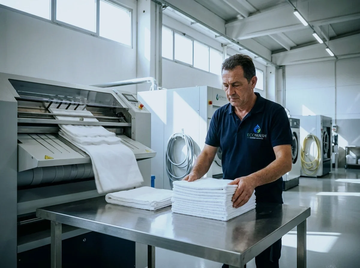 La gestione dei tessili ECOWASH al lavoro