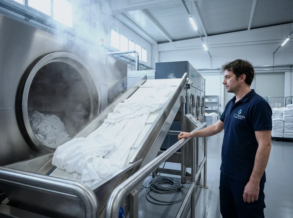 La gestione dei tessili ECOWASH al lavoro